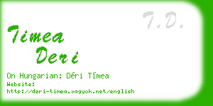 timea deri business card